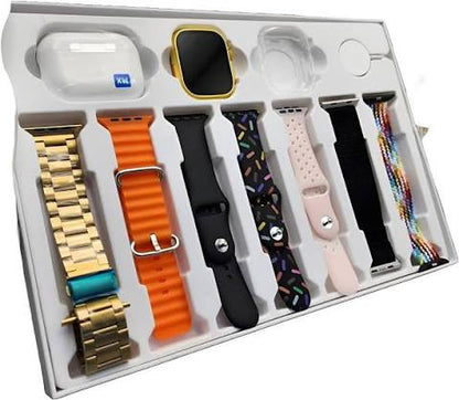 I20 Ultra Max 10-in-1 Smart Watch Bundle (Free Earbuds + 7 Straps)